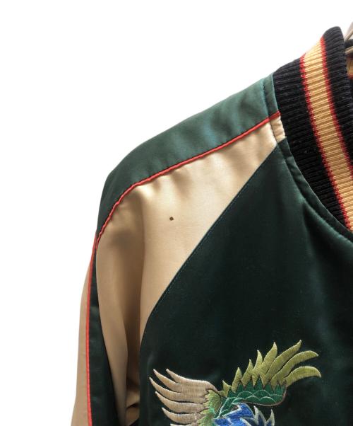 東洋エンタープライズ（トウヨウエンタープライズ）東洋エンタープライズ (トウヨウエンタープライズ) リバーシブルスカジャン「ドラゴン」×「軍艦」 ブラウン サイズ:Mの古着・服飾アイテム