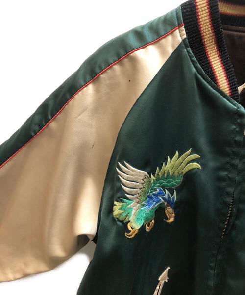 東洋エンタープライズ（トウヨウエンタープライズ）東洋エンタープライズ (トウヨウエンタープライズ) リバーシブルスカジャン「ドラゴン」×「軍艦」 ブラウン サイズ:Mの古着・服飾アイテム