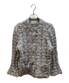 Whim Gazette（ウィムガゼット）の古着「ツイードカーディガン」｜グレー