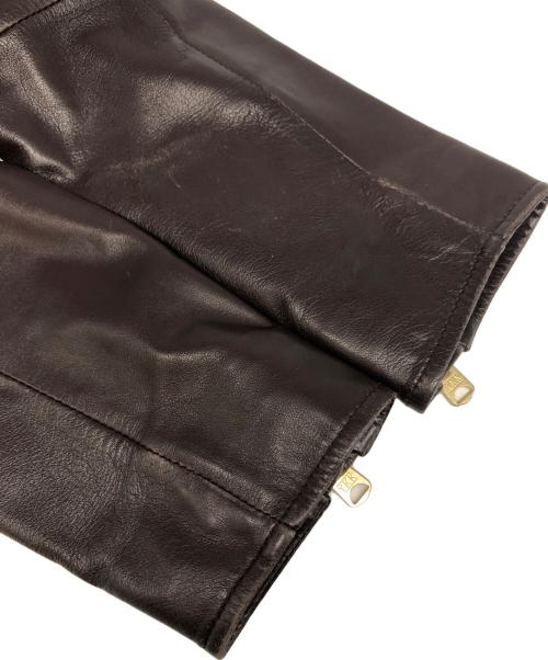 PS Paul Smith（ＰＳポールスミス）PS Paul Smith (ＰＳポールスミス) ラムレザージャケット パープル サイズ:Mの古着・服飾アイテム