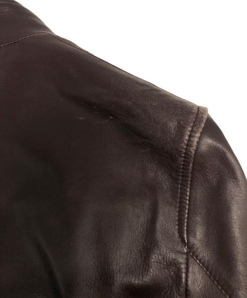 PS Paul Smith（ＰＳポールスミス）PS Paul Smith (ＰＳポールスミス) ラムレザージャケット パープル サイズ:Mの古着・服飾アイテム