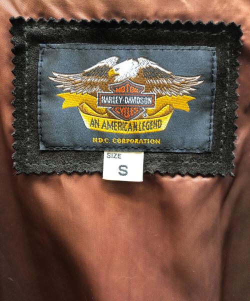 HARLEY-DAVIDSON（ハーレーダビッドソン）HARLEY-DAVIDSON (ハーレーダビッドソン) スウェードレザージャケット ブラウン サイズ:Sの古着・服飾アイテム