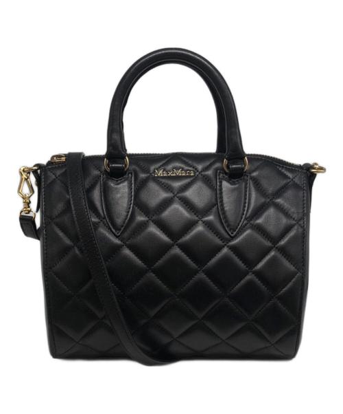 MaxMara（マックスマーラ）MaxMara (マックスマーラ) ジネヴラ2Wayキルティングショルダーバッグ ブラックの古着・服飾アイテム