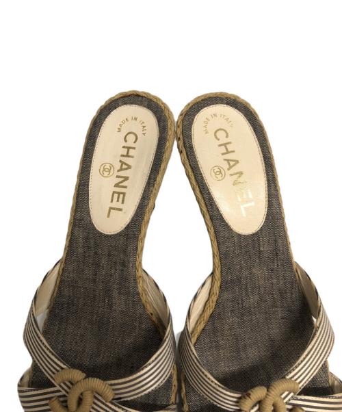 CHANEL（シャネル）CHANEL (シャネル) マリンウェッジソールサンダル ベージュ サイズ:-の古着・服飾アイテム
