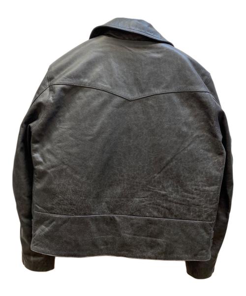Liugoo Leathers（リューグーレザーズ）Liugoo Leathers (リューグーレザーズ) 水牛革 UKダブルライダースジャケット ブラック サイズ:48の古着・服飾アイテム