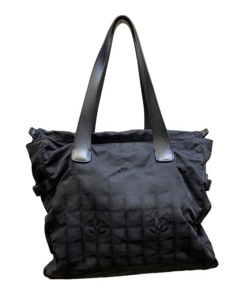CHANEL（シャネル）CHANEL (シャネル) ニュートラベルライン ロゴトートバッグ ブラックの古着・服飾アイテム