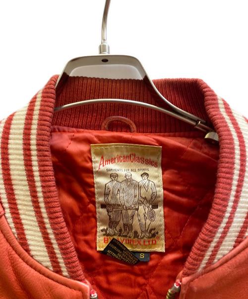 AVIREX（アヴィレックス）AVIREX (アヴィレックス) レザースタジャン レッド サイズ:Sの古着・服飾アイテム