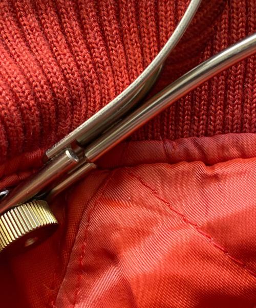 AVIREX（アヴィレックス）AVIREX (アヴィレックス) レザースタジャン レッド サイズ:Sの古着・服飾アイテム