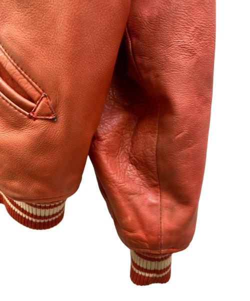 AVIREX（アヴィレックス）AVIREX (アヴィレックス) レザースタジャン レッド サイズ:Sの古着・服飾アイテム