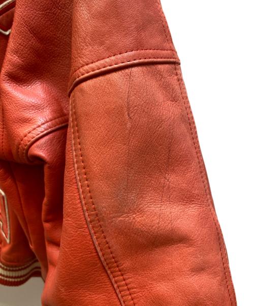 AVIREX（アヴィレックス）AVIREX (アヴィレックス) レザースタジャン レッド サイズ:Sの古着・服飾アイテム