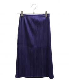 PLEATS PLEASE（プリーツプリーズ）の古着「プリーツスカート」｜パープル
