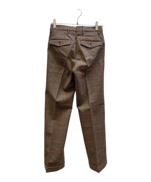 PT TORINO（ピーティートリノ）PT TORINO (ピーティートリノ) チェックスラックス ブラウン サイズ:42の古着・服飾アイテム
