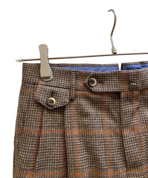 PT TORINO（ピーティートリノ）PT TORINO (ピーティートリノ) チェックスラックス ブラウン サイズ:42の古着・服飾アイテム