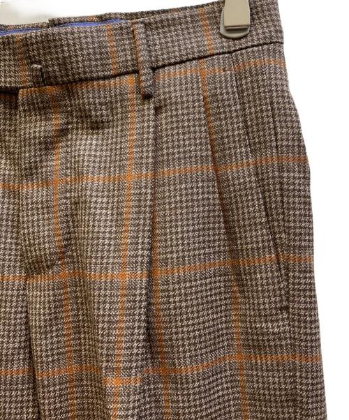 PT TORINO（ピーティートリノ）PT TORINO (ピーティートリノ) チェックスラックス ブラウン サイズ:42の古着・服飾アイテム