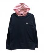 SUPREMEシュプリーム）の古着「Contrast Hooded LS Top」｜ネイビー