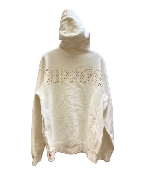 SUPREME（シュプリーム）Supreme (シュプリーム) Studded Hooded Sweatshirt ホワイト サイズ:Mediumの古着・服飾アイテム