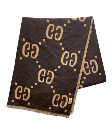 中古・古着通販】GUCCI (グッチ) GGジャカード ウールシルク スカーフ