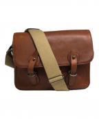 SILVER LAKE CLUBシルバーレイククラブ）の古着「レザーショルダーバッグ」｜ブラウン