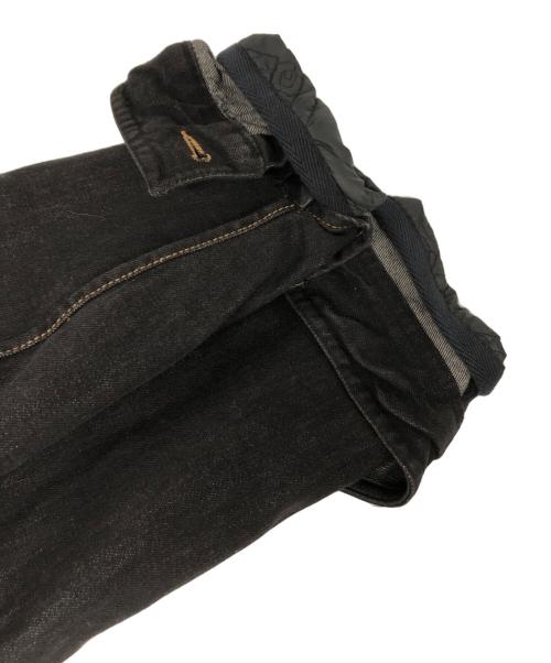 DOLCE & GABBANA（ドルチェ＆ガッバーナ）DOLCE & GABBANA (ドルチェ＆ガッバーナ) ボア ライナー付レザーコンビ デニムジャケット ブラック サイズ:Lの古着・服飾アイテム