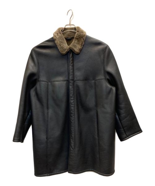 BOSS HUGO BOSS（ボス ヒューゴボス）BOSS HUGO BOSS (ボス ヒューゴボス) ムートンコート ブラック サイズ:52の古着・服飾アイテム