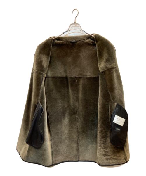BOSS HUGO BOSS（ボス ヒューゴボス）BOSS HUGO BOSS (ボス ヒューゴボス) ムートンコート ブラック サイズ:52の古着・服飾アイテム