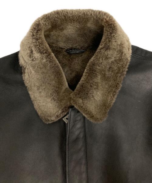 BOSS HUGO BOSS（ボス ヒューゴボス）BOSS HUGO BOSS (ボス ヒューゴボス) ムートンコート ブラック サイズ:52の古着・服飾アイテム