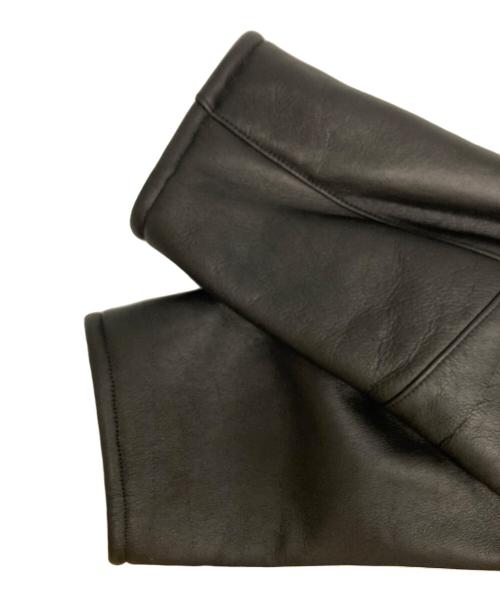 BOSS HUGO BOSS（ボス ヒューゴボス）BOSS HUGO BOSS (ボス ヒューゴボス) ムートンコート ブラック サイズ:52の古着・服飾アイテム