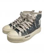 AMIRIアミリ）の古着「デニムハイトップスニーカー」｜インディゴー×アイボリー