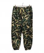 A BATHING APEア ベイシング エイプ）の古着「カモフラージュスウェットパンツ」｜グリーン×ベージュ