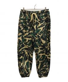 A BATHING APE（ア ベイシング エイプ）の古着「カモフラージュスウェットパンツ」｜グリーン×ベージュ