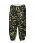 A BATHING APE（ア ベイシング エイプ）の古着「カモフラージュスウェットパンツ」｜グリーン×ベージュ