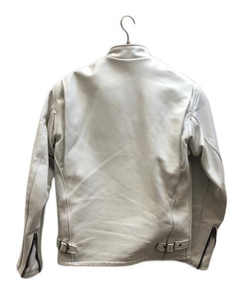 Schott（ショット）Schott (ショット) ライナー付シングルライダースジャケット ホワイト サイズ:36の古着・服飾アイテム