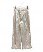 YORIヨリ）の古着「ノンアイロンワイドパンツ」｜ホワイト