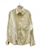 NVRFRGTネヴァーフォーゲット）の古着「ガーメントダイ ドビー ストライプ シャツ」｜グリーン