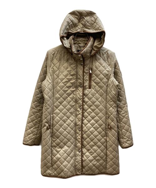 LAUREN RALPH LAUREN（ローレンラルフローレン）LAUREN RALPH LAUREN (ローレンラルフローレン) フーデッドキルティングコート ベージュ サイズ:Mの古着・服飾アイテム