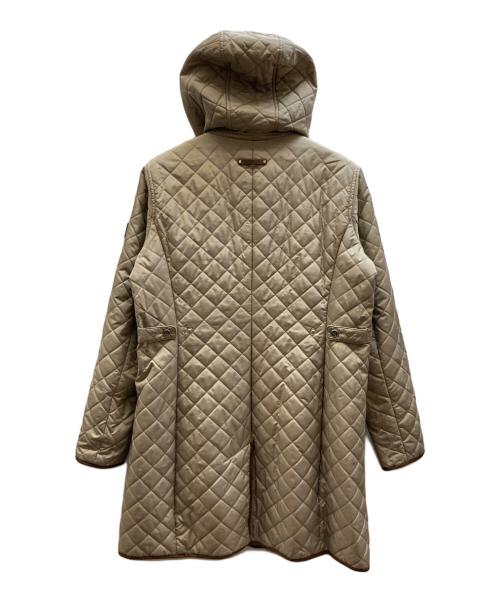 LAUREN RALPH LAUREN（ローレンラルフローレン）LAUREN RALPH LAUREN (ローレンラルフローレン) フーデッドキルティングコート ベージュ サイズ:Mの古着・服飾アイテム