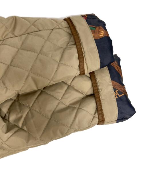 LAUREN RALPH LAUREN（ローレンラルフローレン）LAUREN RALPH LAUREN (ローレンラルフローレン) フーデッドキルティングコート ベージュ サイズ:Mの古着・服飾アイテム