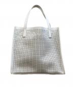 MAURIZIO TAIUTIマウリッツォ タユーティ）の古着「カットワークレザートートバッグ」｜ホワイト