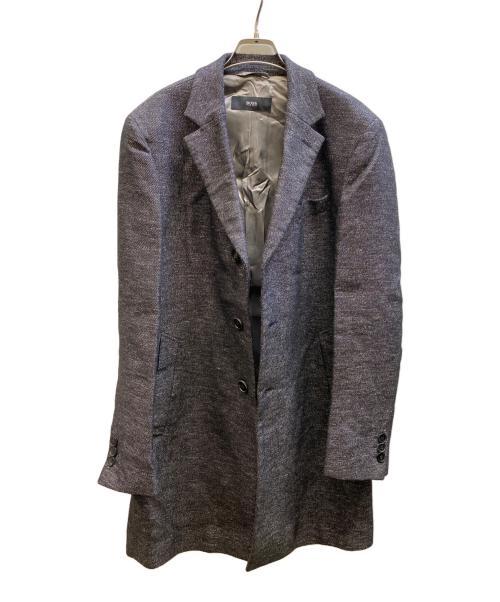HUGO BOSS（ヒューゴ ボス）HUGO BOSS (ヒューゴ ボス) チェスターコート グレー サイズ:UK 52の古着・服飾アイテム