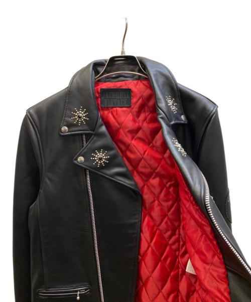 JACKROSE（ジャックローズ）JACKROSE (ジャックローズ) ROLLING STONES (ローリングストーンズ) ダブルライダースジャケット ブラック サイズ:4の古着・服飾アイテム