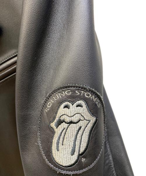 JACKROSE（ジャックローズ）JACKROSE (ジャックローズ) ROLLING STONES (ローリングストーンズ) ダブルライダースジャケット ブラック サイズ:4の古着・服飾アイテム