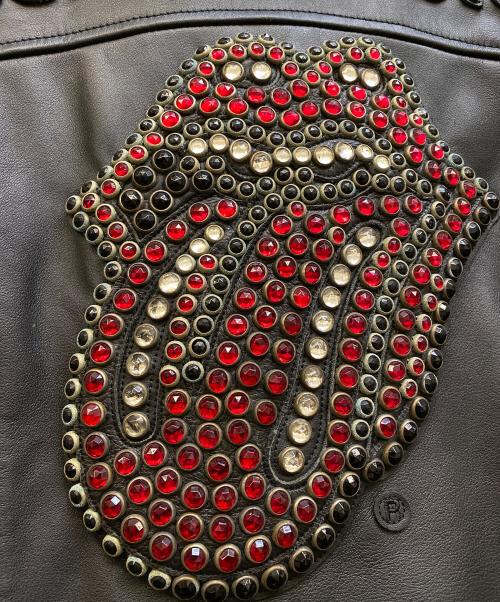 JACKROSE（ジャックローズ）JACKROSE (ジャックローズ) ROLLING STONES (ローリングストーンズ) ダブルライダースジャケット ブラック サイズ:4の古着・服飾アイテム