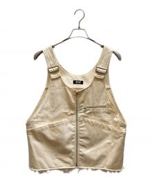 FAF（エフエーエフ）の古着「WHITE DENIM VEST」｜アイボリー