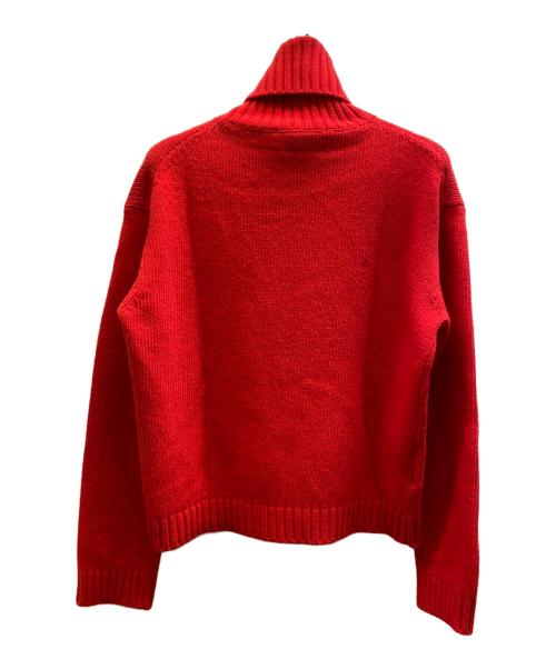 PRADA（プラダ）PRADA (プラダ) カシミヤ混タートルネックニット レッド サイズ:40の古着・服飾アイテム