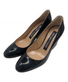 sergio rossi（セルジオロッシ）の古着「エナメルパンプス」｜ブラック