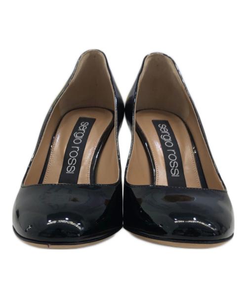 sergio rossi（セルジオロッシ）sergio rossi (セルジオロッシ) エナメルパンプス ブラック サイズ:36 1/2の古着・服飾アイテム