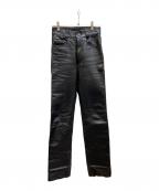 Schottショット）の古着「ストレートレザーパンツ」｜ブラック