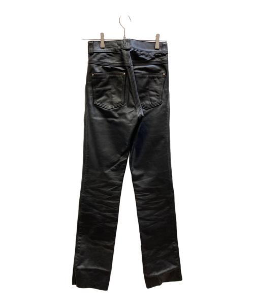 Schott（ショット）Schott (ショット) ストレートレザーパンツ ブラック サイズ:26の古着・服飾アイテム