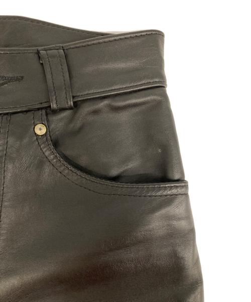 Schott（ショット）Schott (ショット) ストレートレザーパンツ ブラック サイズ:26の古着・服飾アイテム