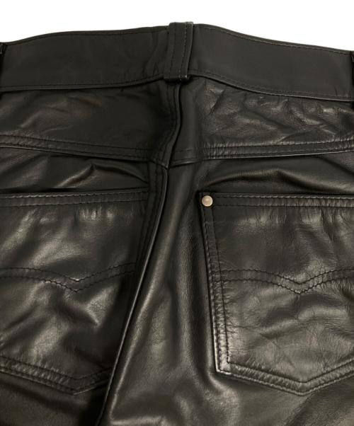 Schott（ショット）Schott (ショット) ストレートレザーパンツ ブラック サイズ:26の古着・服飾アイテム